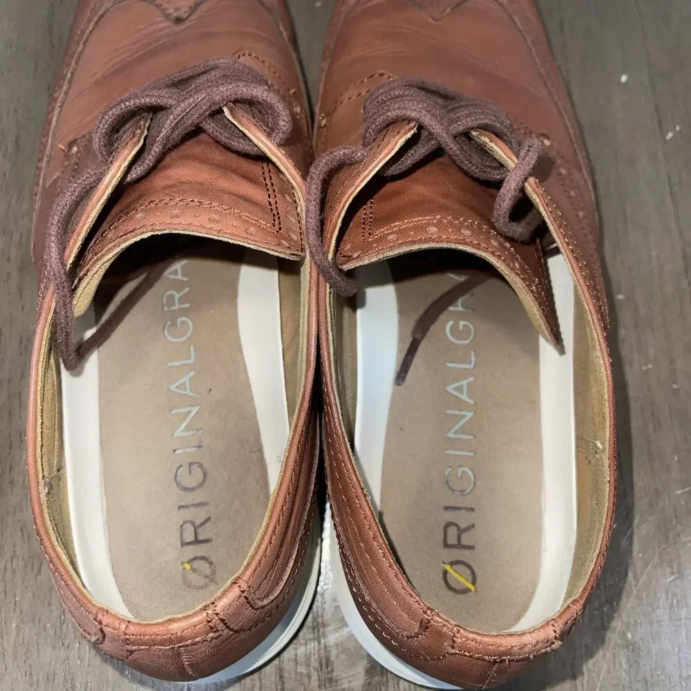 Cole Haan Mens Size 12M OriginalGrand Wingtip Oxfords Brown Leather C26471